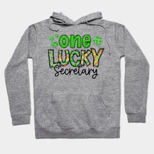 One Lucky Secrectary Shamrock St Patricks Day Hoodie